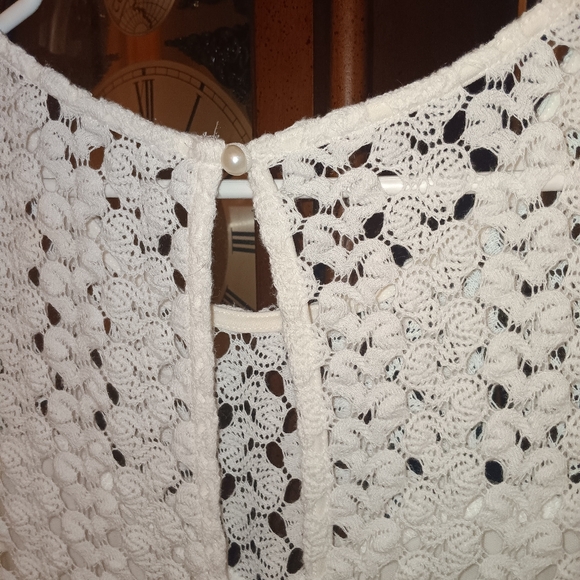 FOREVER 21 RETO STYLE CROCHETED MINI DRESS sz MED - Picture 8 of 11